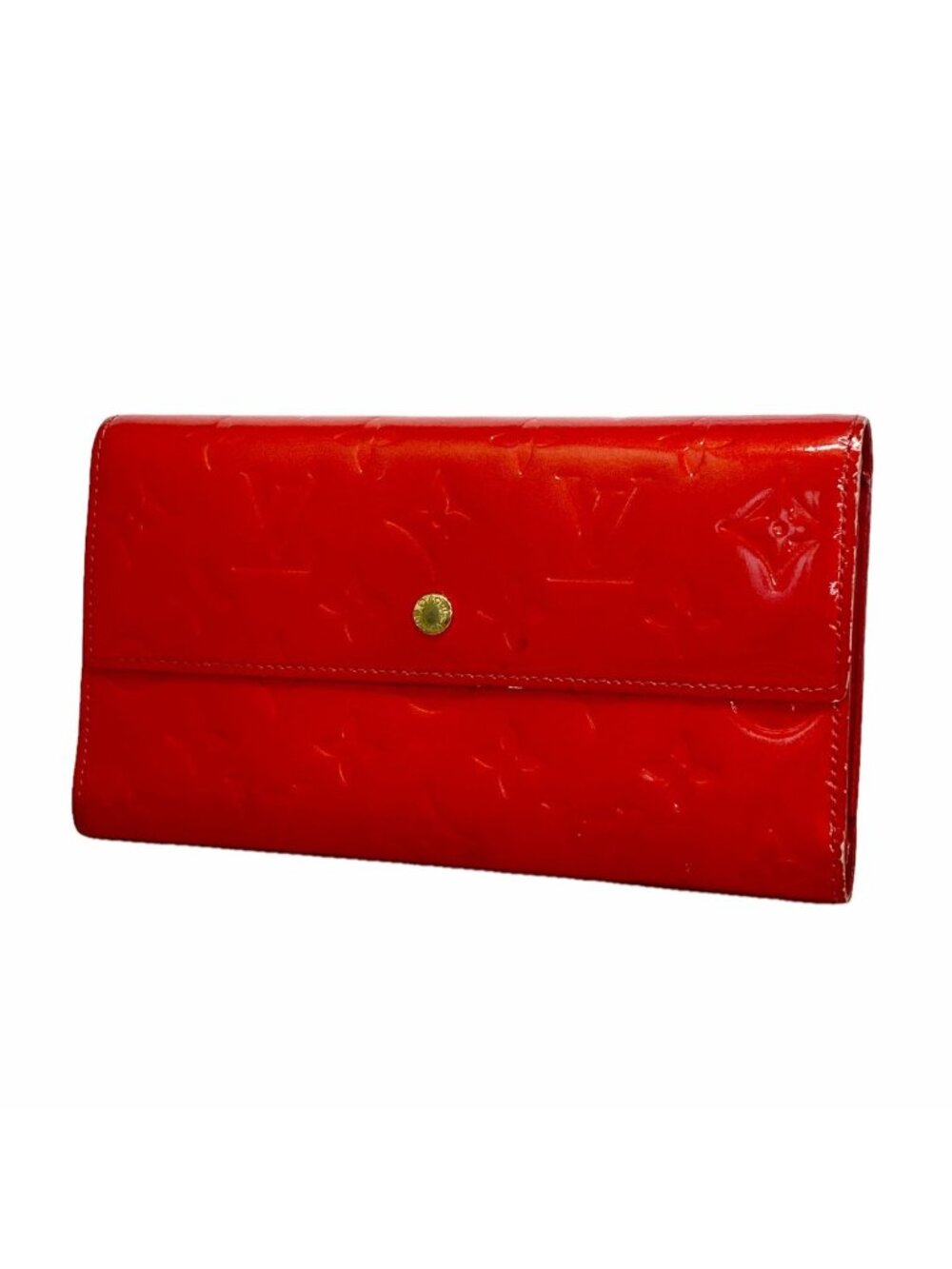 Louis Vuitton Trifold Wallet Vernis Porte Tresor International Rouge